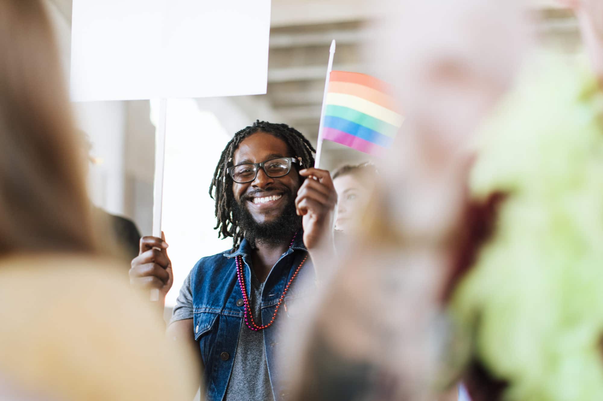 Cheerful gay pride and lgbt festival